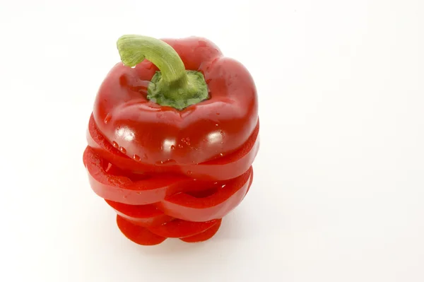 One fresh red paprika — Stock Photo, Image