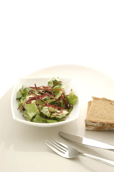 Frischer grüner Salat mit Rübenwurzel — Stockfoto