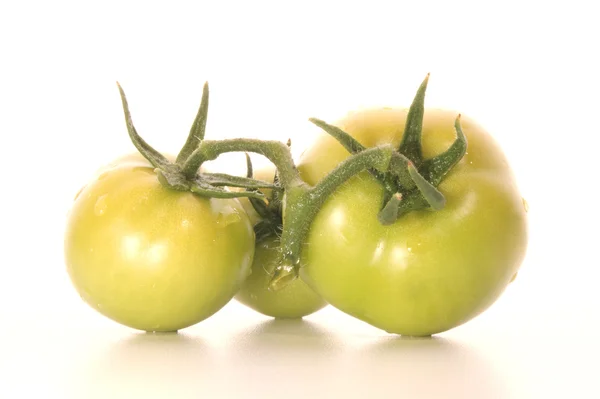 Zelená rajčata jsou pěkné, salát — Stock fotografie