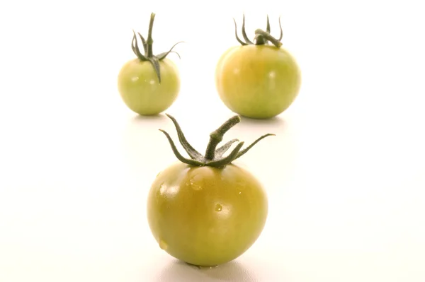 Green tomatoes are nice for salad — Stock Photo, Image