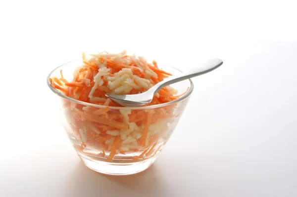 Apple and carrot salad — Stock Photo, Image
