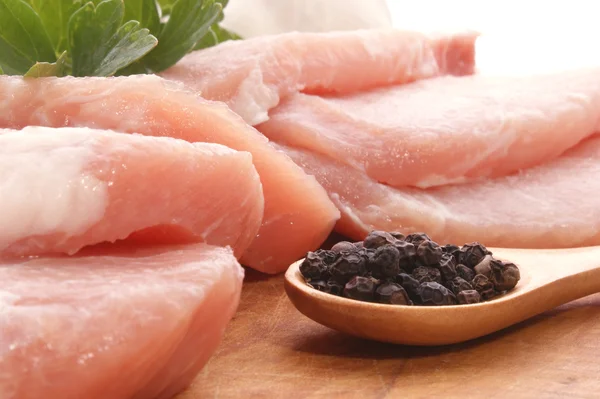 Domuz eti ve biber — Stok fotoğraf