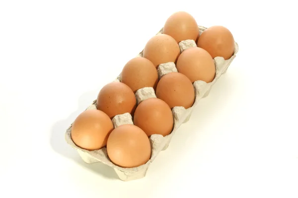 Eggs in a box — Stock Photo, Image
