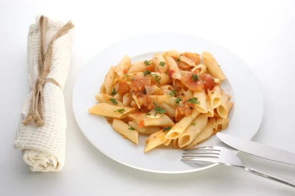 Pasta med tomat — Stockfoto