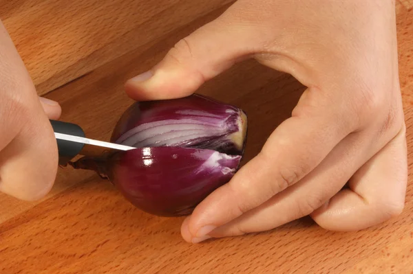 Onion for a vegetable soup — Stock Photo, Image