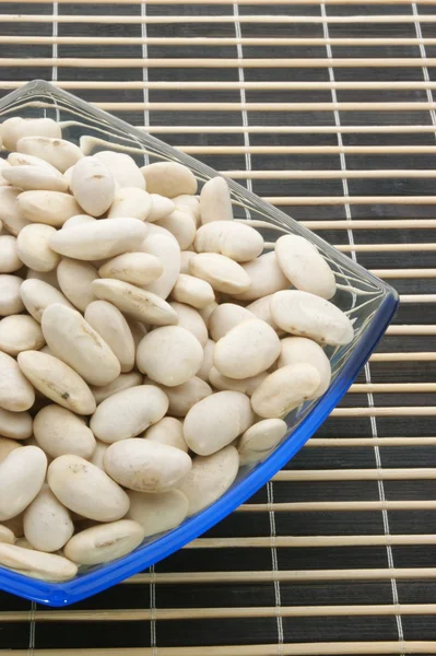 Dry white beans in a bowl — Stock Photo, Image