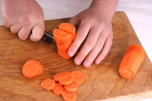 Nakrájíme zeleninu aby polévky — Stock fotografie