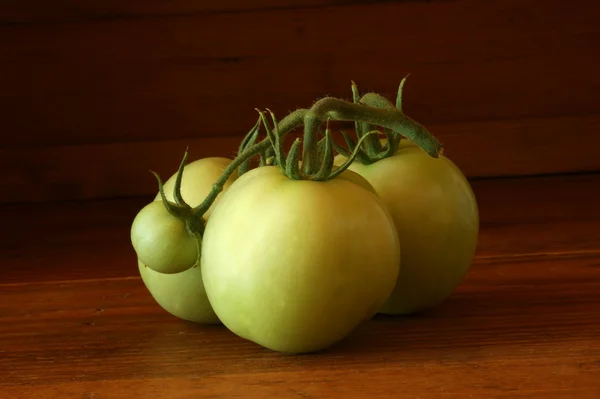Fresh green organic tomatos — Stock Photo, Image