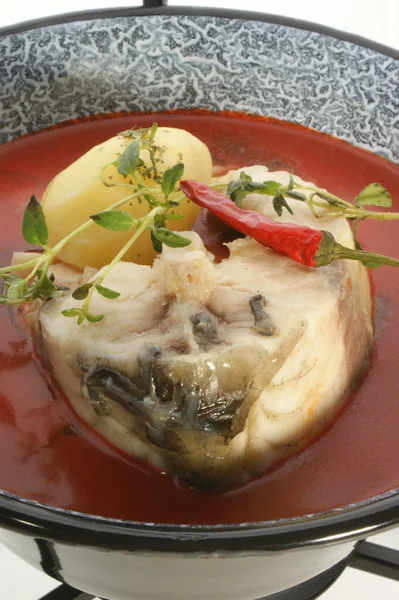 Sopa de peixe com páprica — Fotografia de Stock