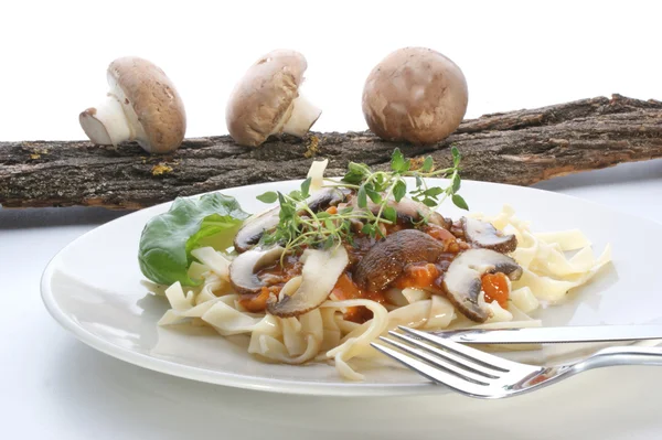 Pasta with mushroom — Stock Photo, Image
