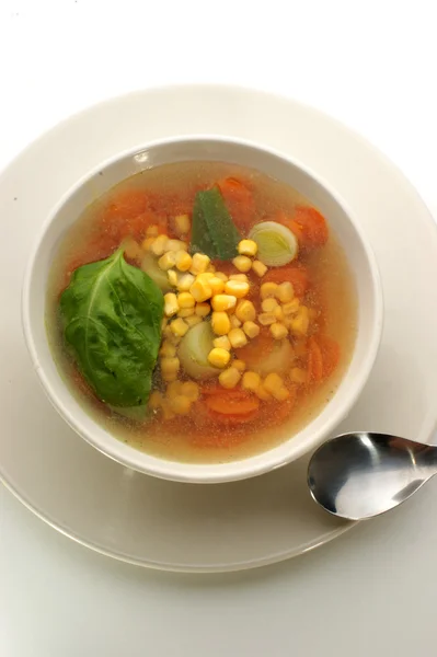 Soup with organic vegetables — Stock Photo, Image