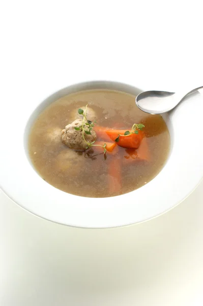 Sup sayuran dengan wortel organik — Stok Foto
