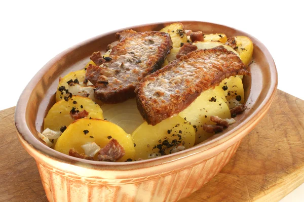 Souffle, backed organic potato — Stock Photo, Image