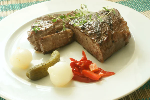 Stek z grilla pieprz z warzyw — Zdjęcie stockowe