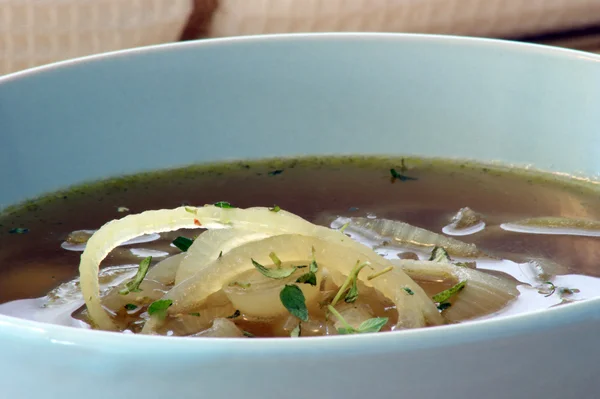 Fresh organic onion soup — Stock Photo, Image