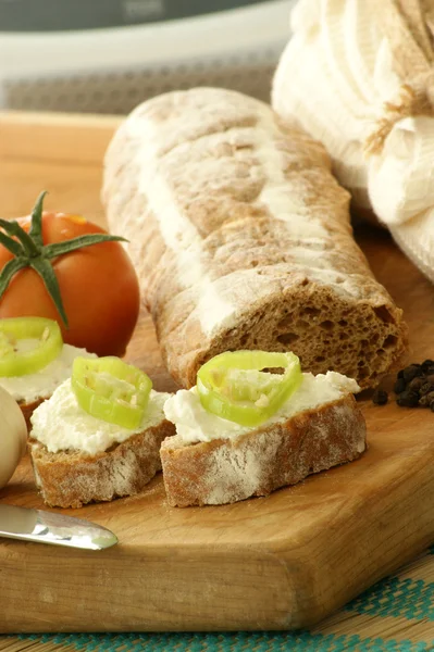 Baguette as a snack — Stock Photo, Image