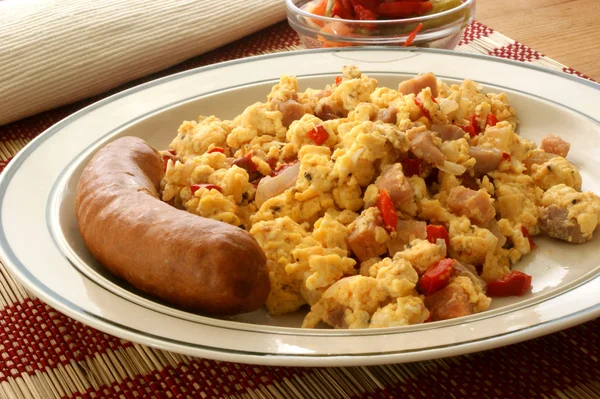 Stock image Scrambled eggs with tomato