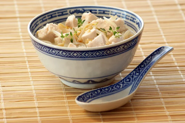 Asian chicken soup — Stock Photo, Image