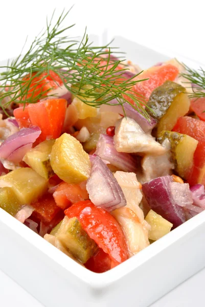 Taze organik ringa balığı salatası — Stok fotoğraf