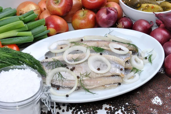 Some fresh organic herring — Stock Photo, Image