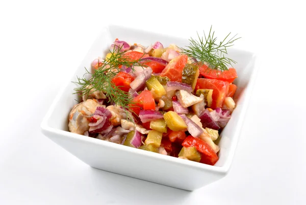 Haring salade in een kom — Stockfoto
