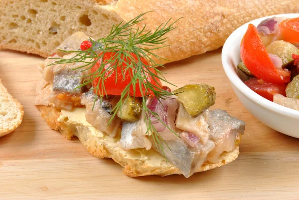 Fresh organic herring salad — Stock Photo, Image