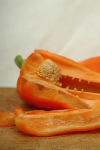 Hoe te knippen Spaanse peper — Stockfoto