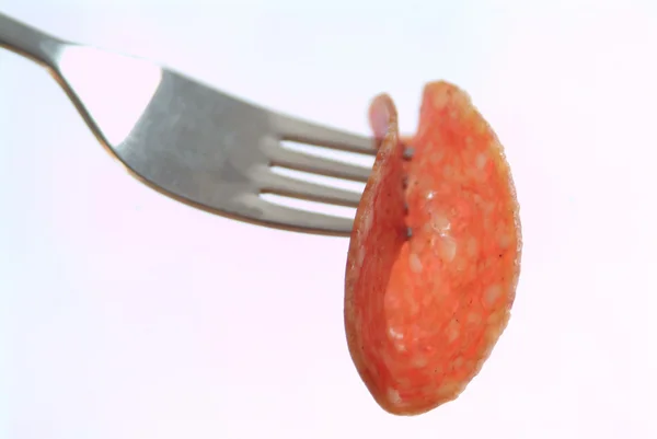 Gesneden salami — Stockfoto