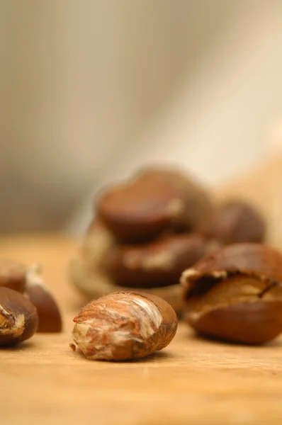 Chestnuts, some open — Stock Photo, Image