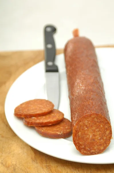 Smoked salami — Stock Photo, Image