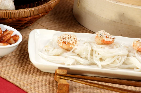 Asijský styl grilované krevety — Stock fotografie