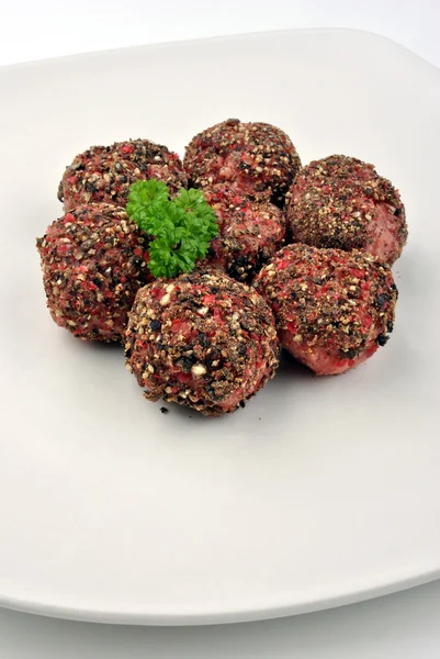 Peppered meat balls — Stock Photo, Image