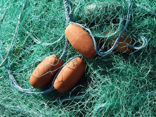 Green plastic fisher net — Stock Photo, Image