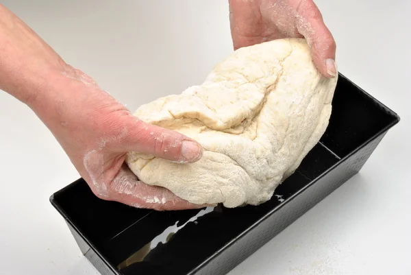 Faça pão orgânico caseiro — Fotografia de Stock