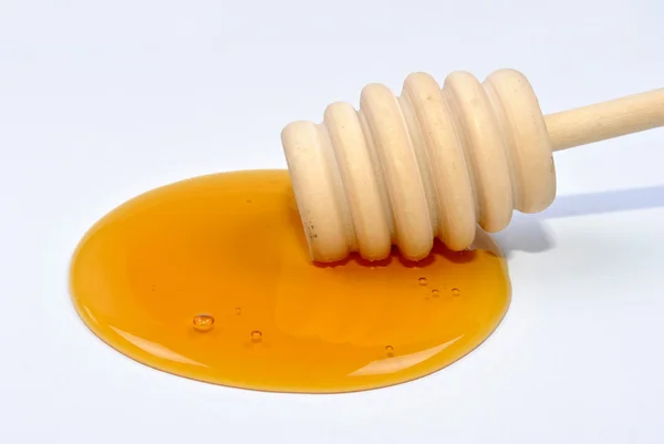 Honeyspoon와 달콤한 꿀 — 스톡 사진