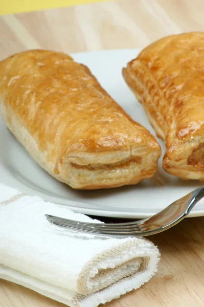 Home made sausage rolls — Stock Photo, Image