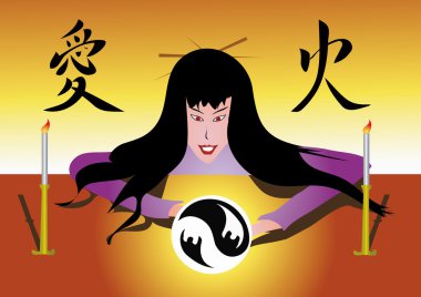 Japan witch clipart