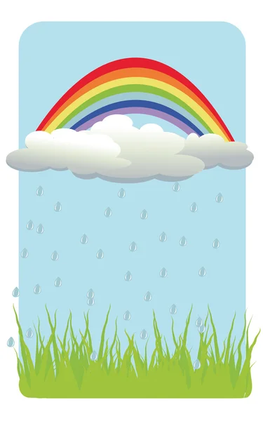 Kleur achtergrond met regenboog — Stockvector