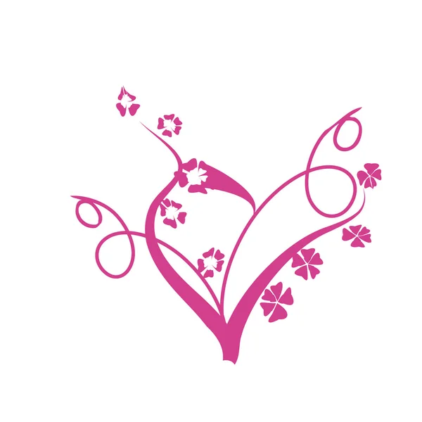 Pink valentine card — Stock Vector