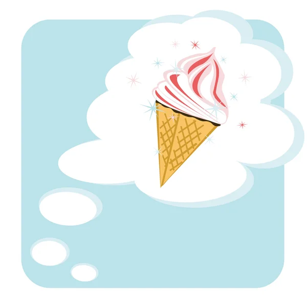 Jahodová zmrzlina — Stockový vektor