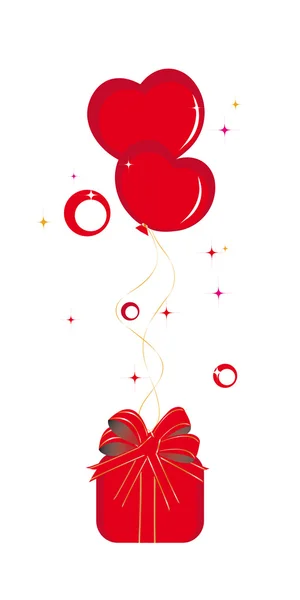 Surprise for saint Valentine day — Stock Vector
