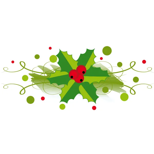 Grunge élément de Noël avec houx — Image vectorielle