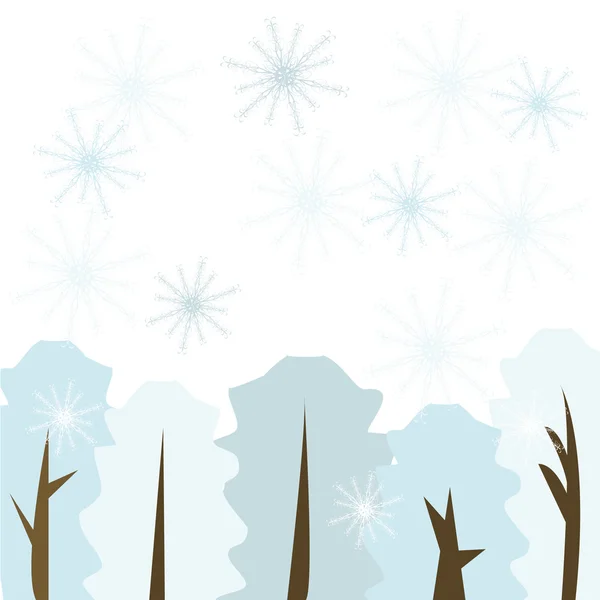 Bosque de invierno — Archivo Imágenes Vectoriales
