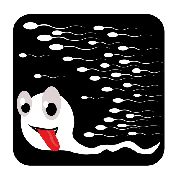 Happy spermatozoon — Stock Vector