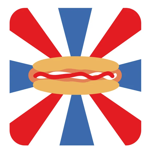 Ilustracja do krajowych Hot-Dog — Wektor stockowy