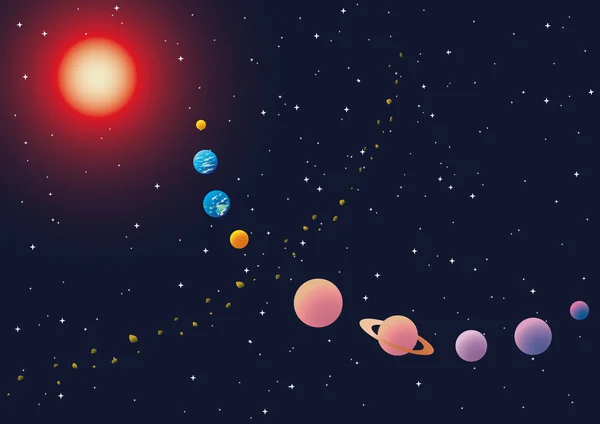 Système solaire — Image vectorielle
