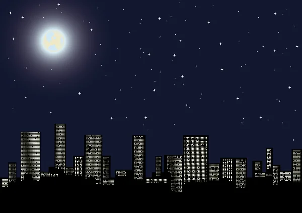 Night city — Stock Vector