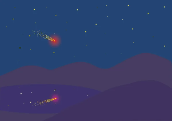 Spadający meteor — Wektor stockowy