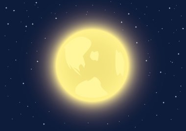 Background with full moon clipart