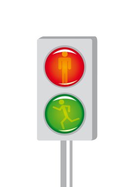 Cartoon light signal for ped clipart